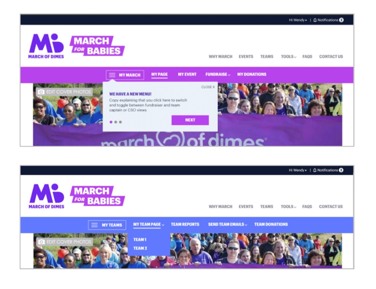 March of Dimes Volunteer Site Improvement